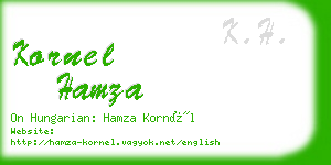 kornel hamza business card